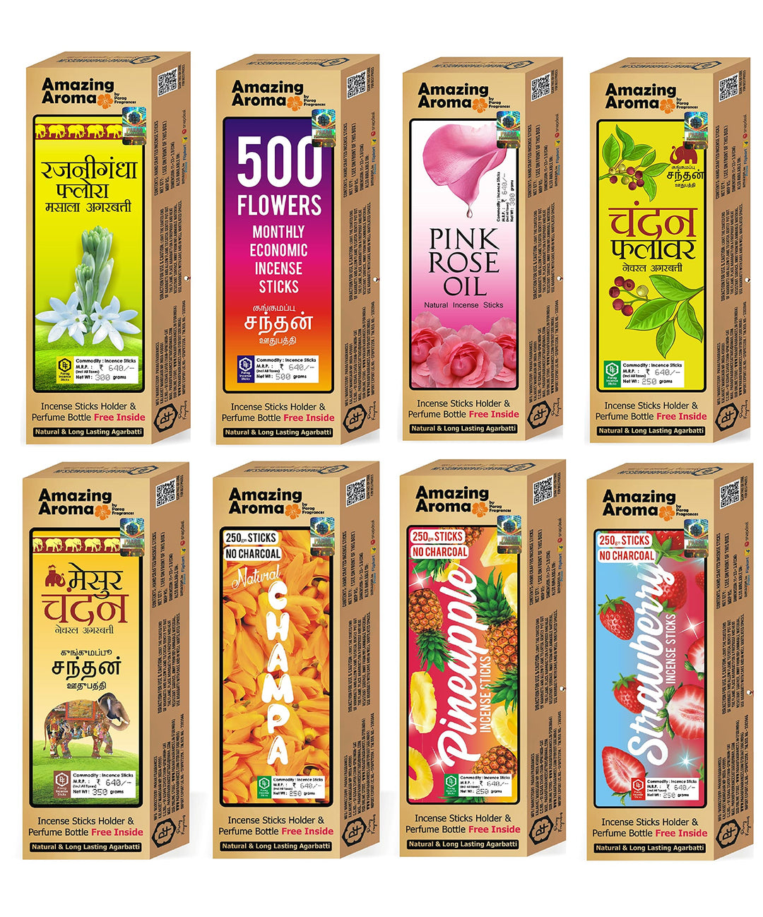 Kannauji Agarbatti Combo | Desi Gulab and Desi Chandan