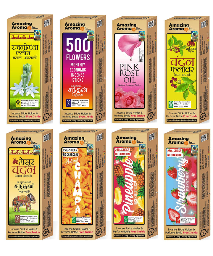 Kannauji Agarbatti Combo | Desi Gulab and Desi Chandan