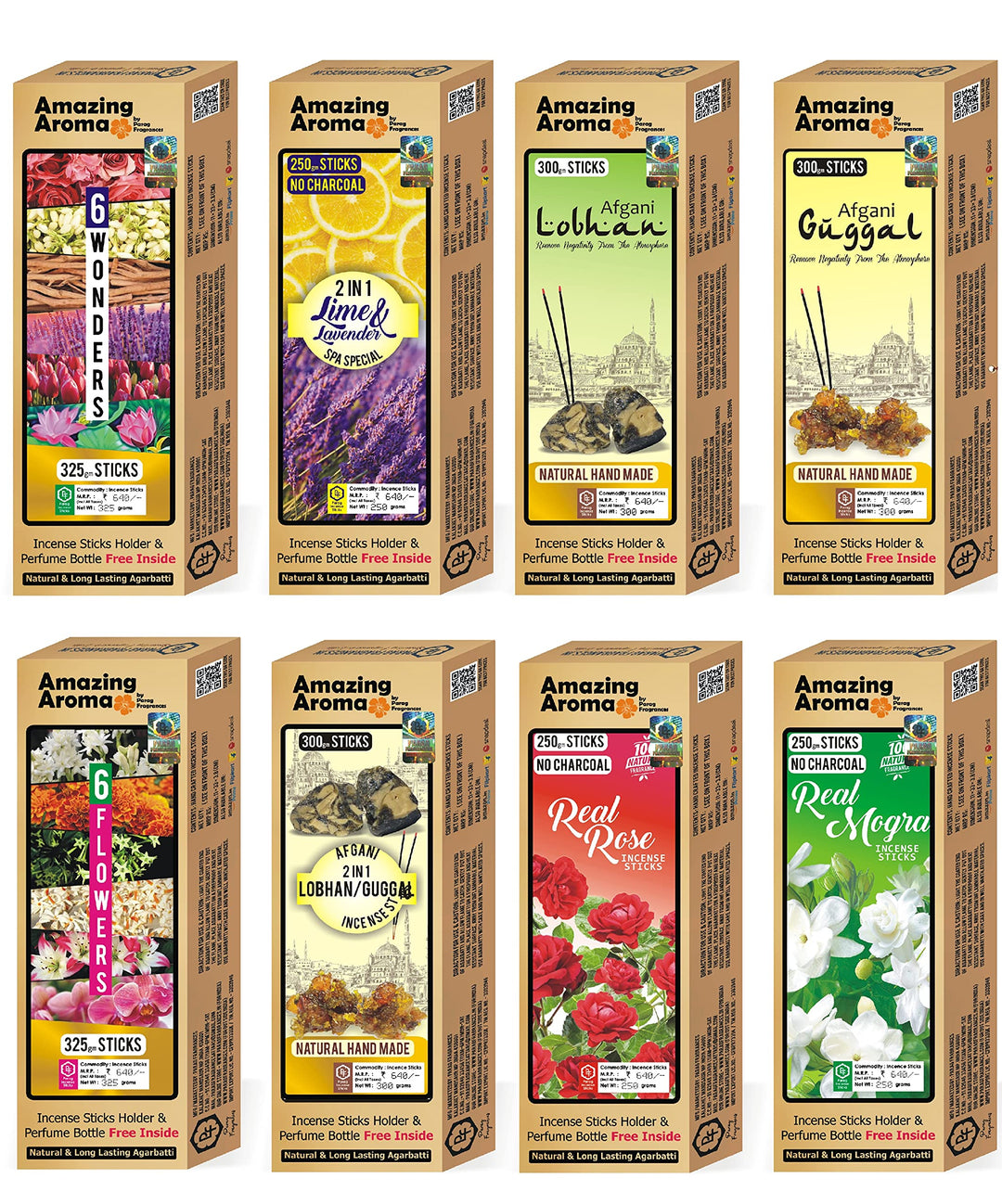 Kannauji Agarbatti Combo | Desi Gulab and Desi Chandan