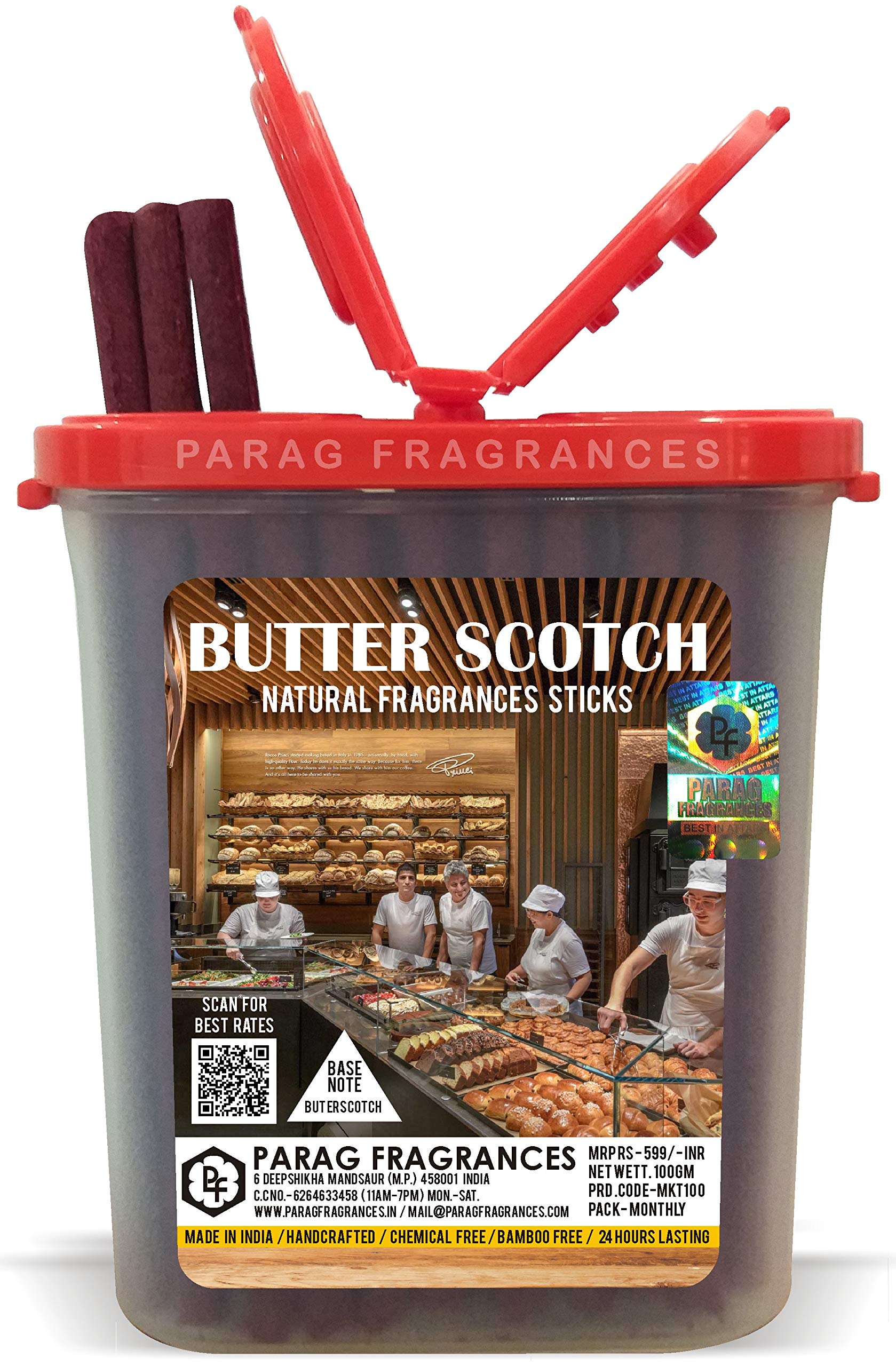 Butterscotch Premium Dhoop Sticks – No Charcoal, 100g – Parag ...