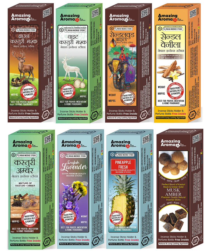 Kannauji Agarbatti Combo | Desi Gulab and Desi Chandan