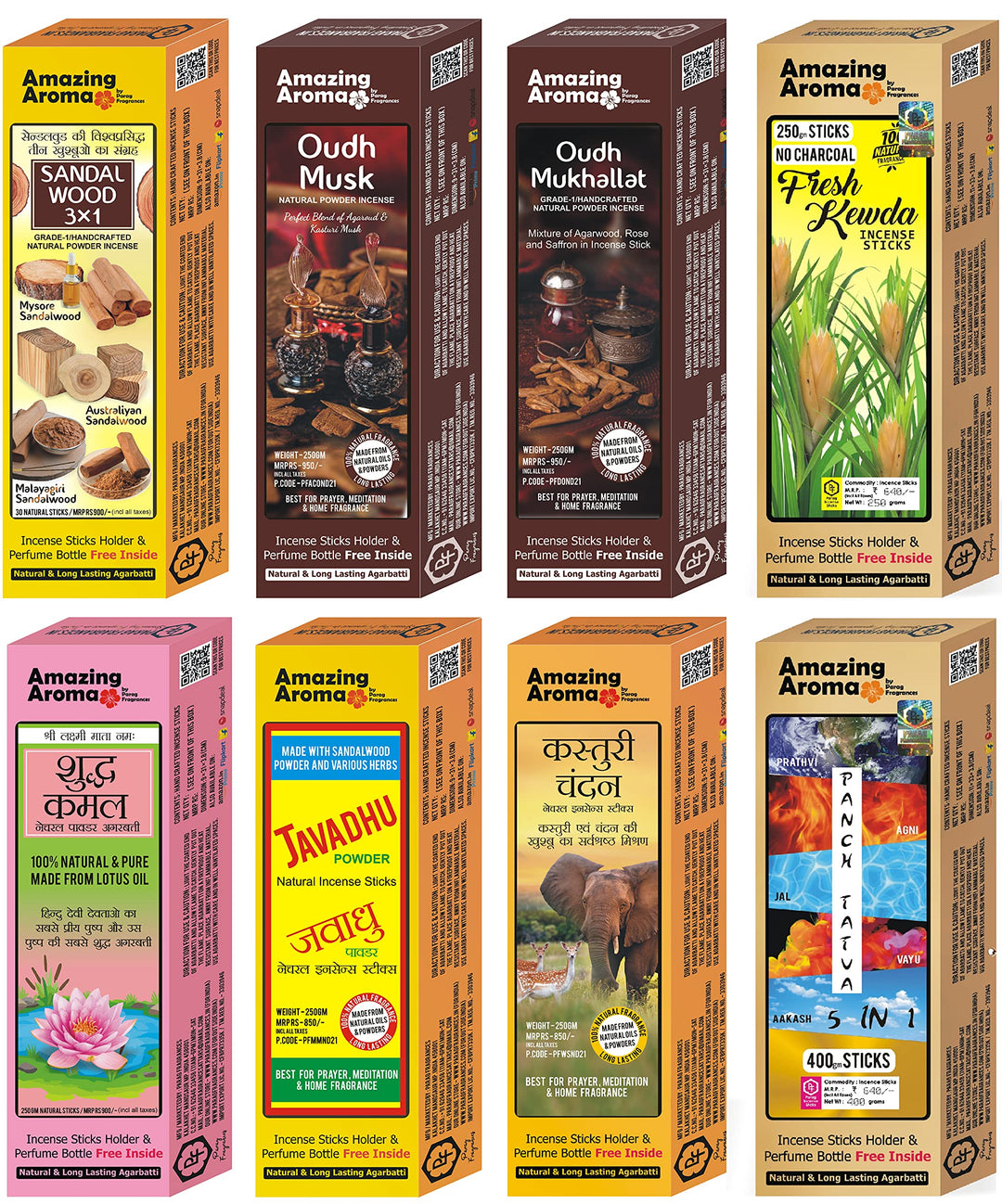 Kannauji Agarbatti Combo | Desi Gulab and Desi Chandan