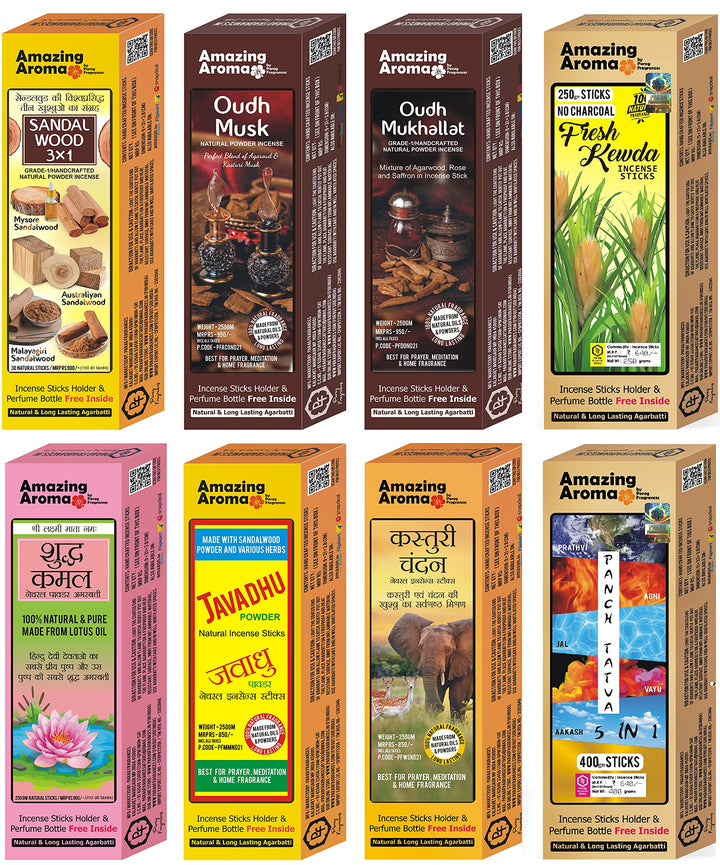 Kannauji Agarbatti Combo | Desi Gulab and Desi Chandan