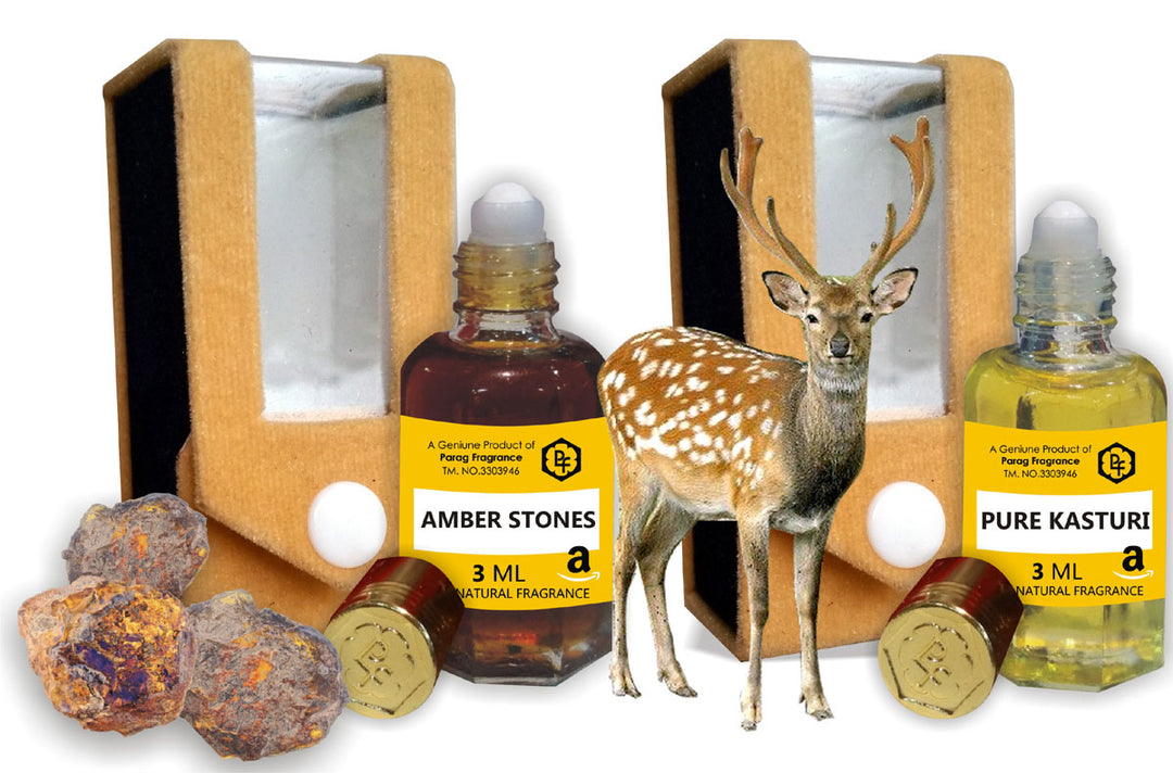 COMBO PACK OF AMBER 3ML AND KASTURI 3ML ATTAR