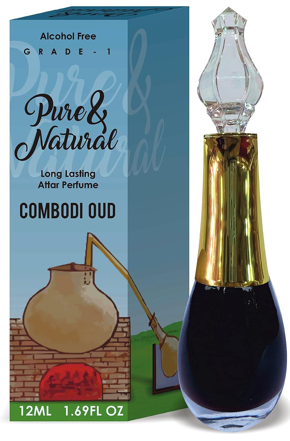 Parag Fragrances Comboddi Oud Attar/Natural Perfume Oil 12Ml Pure & Natural Diamond Series