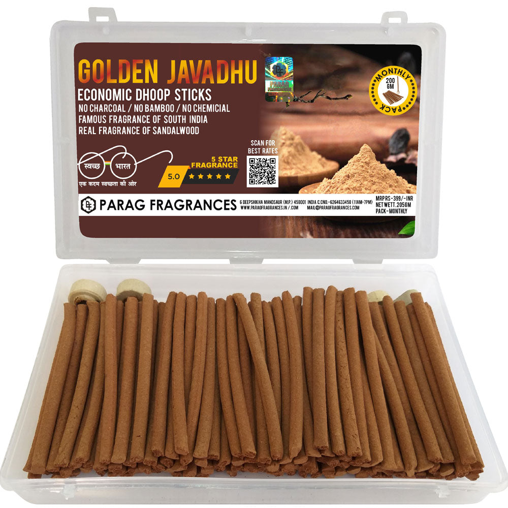 GOLDEN JAVADHU 200GM DHOOP STICKS