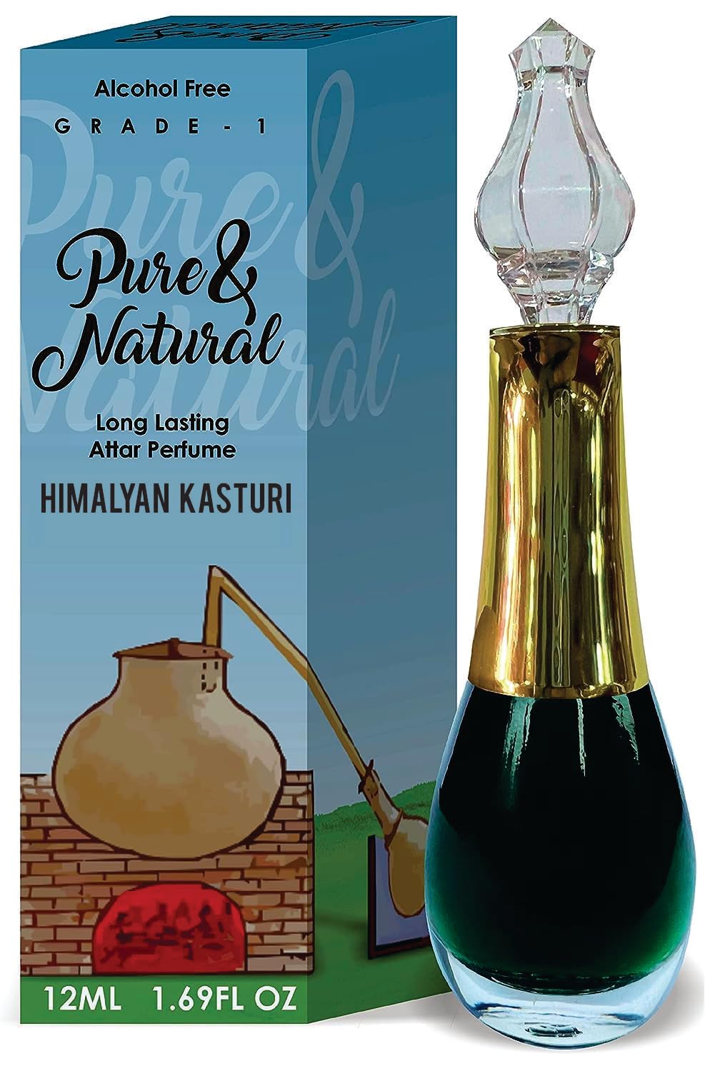 Parag Fragrances Himalaya Kasturi Attar/Natural Perfume Oil 12Ml Pure & Natural Diamond Series