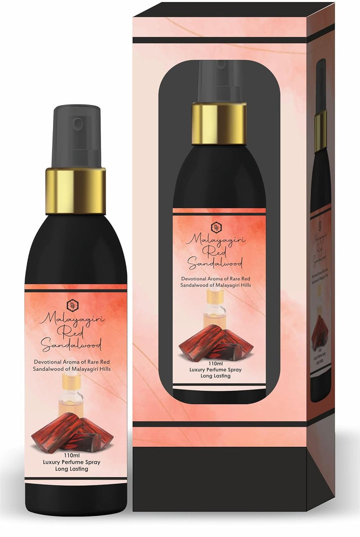 Parag Fragrances Maliyagiri Red Sandalwood Spray 110ml / Long Lasting Natural Perfume Spray of Red Sandalwood