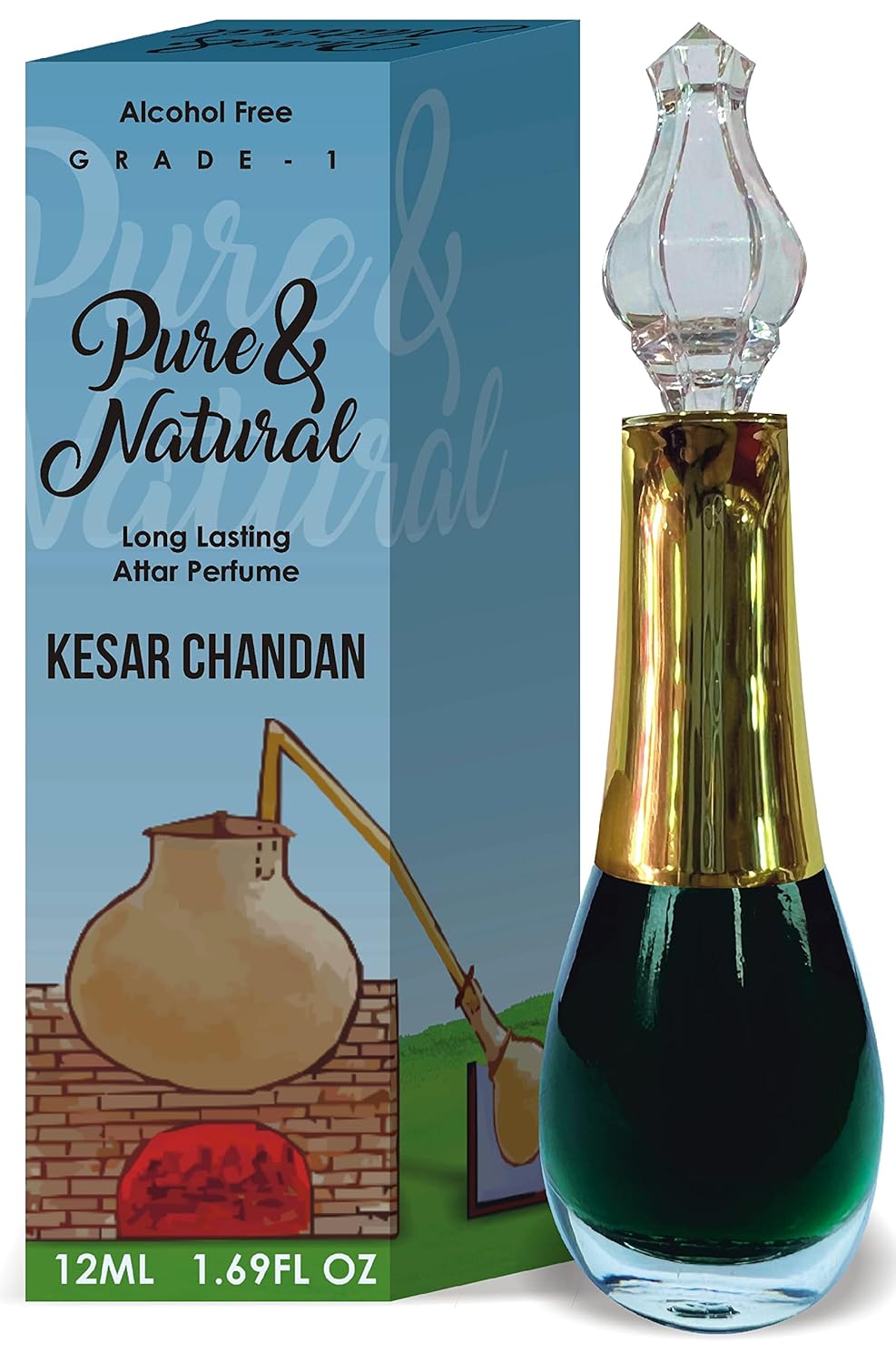 Parag Fragrances Kesar Chandan Attar/Natural Perfume Oil 12Ml Pure & Natural Diamond Series