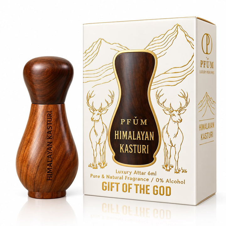 Parag Fragrances Himalayan Kasturi Luxury Wooden Attar Natural Fragrance | 0% Alcohol Long Lasting Attar Perfume | Premium Gift for Men & Women | 6ML