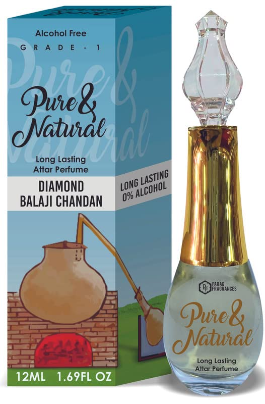 Parag Fragrances Balaji Chandan Attar/Natural Perfume Oil 12Ml Pure & Natural Diamond Series