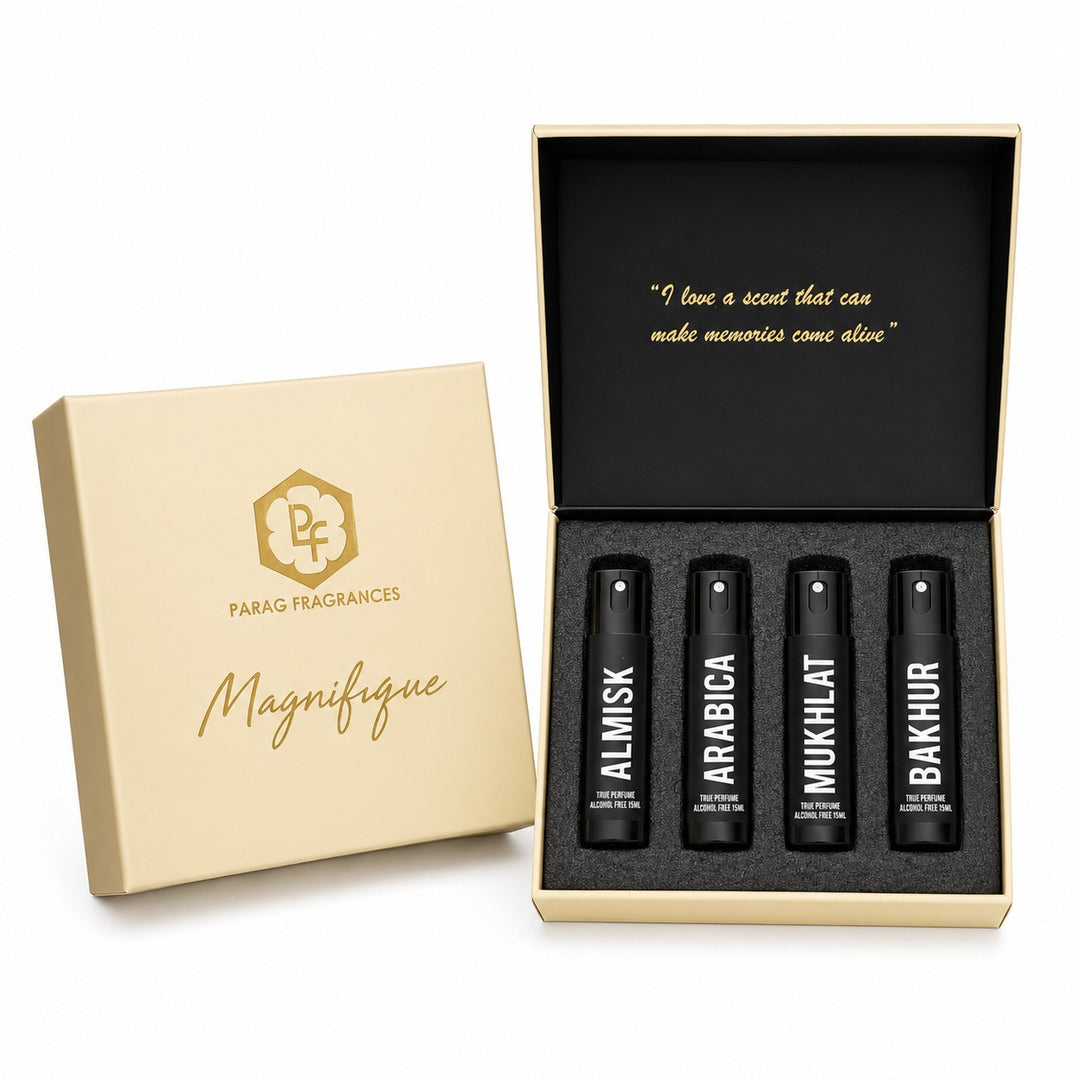Parag Fragrances Top 4 Alcohol Free Long Lasting Gift Perfume Set Cream
