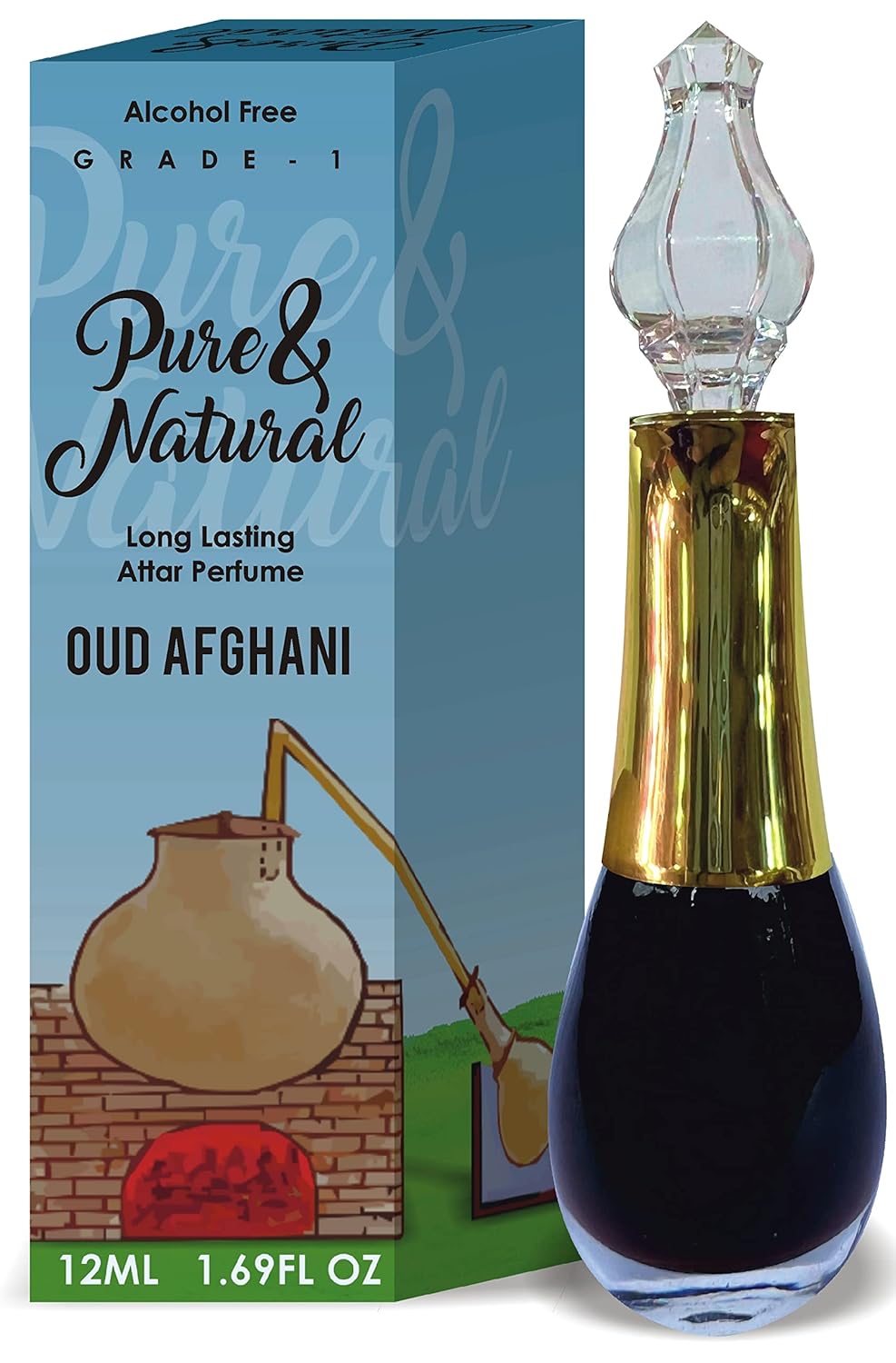 Parag Fragrances Oud Afghani Attar/Natural Perfume Oil 12Ml Pure & Natural Diamond Series