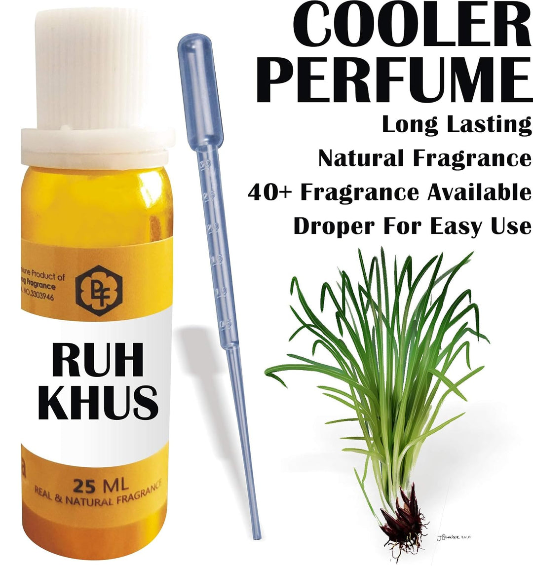 Parag Fragrances Ruh Khus 25ml Cooler Perfume/Aroma Diffuser Oil or Fragrance, Long Lasting Cooler Perfume/Aroma Diffuser Fragrance Oil