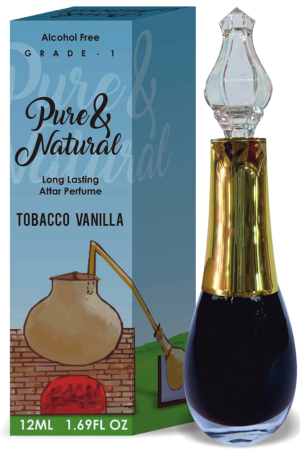 Parag Fragrances Tobacco Vanilla Attar/Natural Perfume Oil 12Ml Pure & Natural Diamond Series