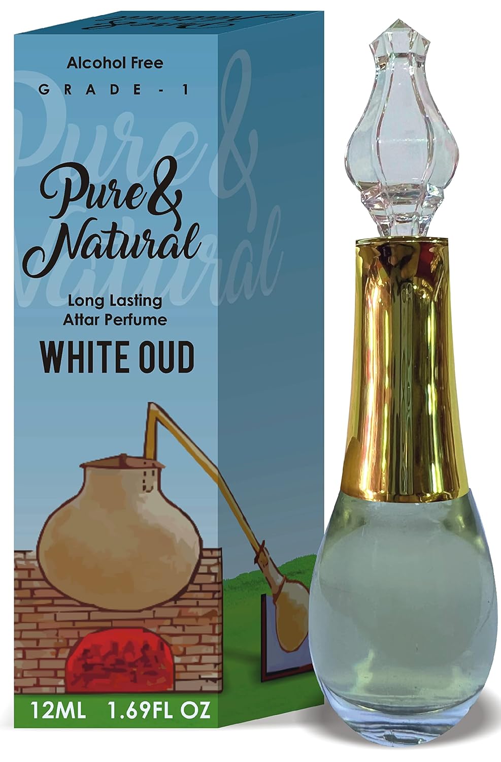 Parag Fragrances White Oud Attar/Natural Perfume Oil 12Ml Pure & Natural Diamond Series