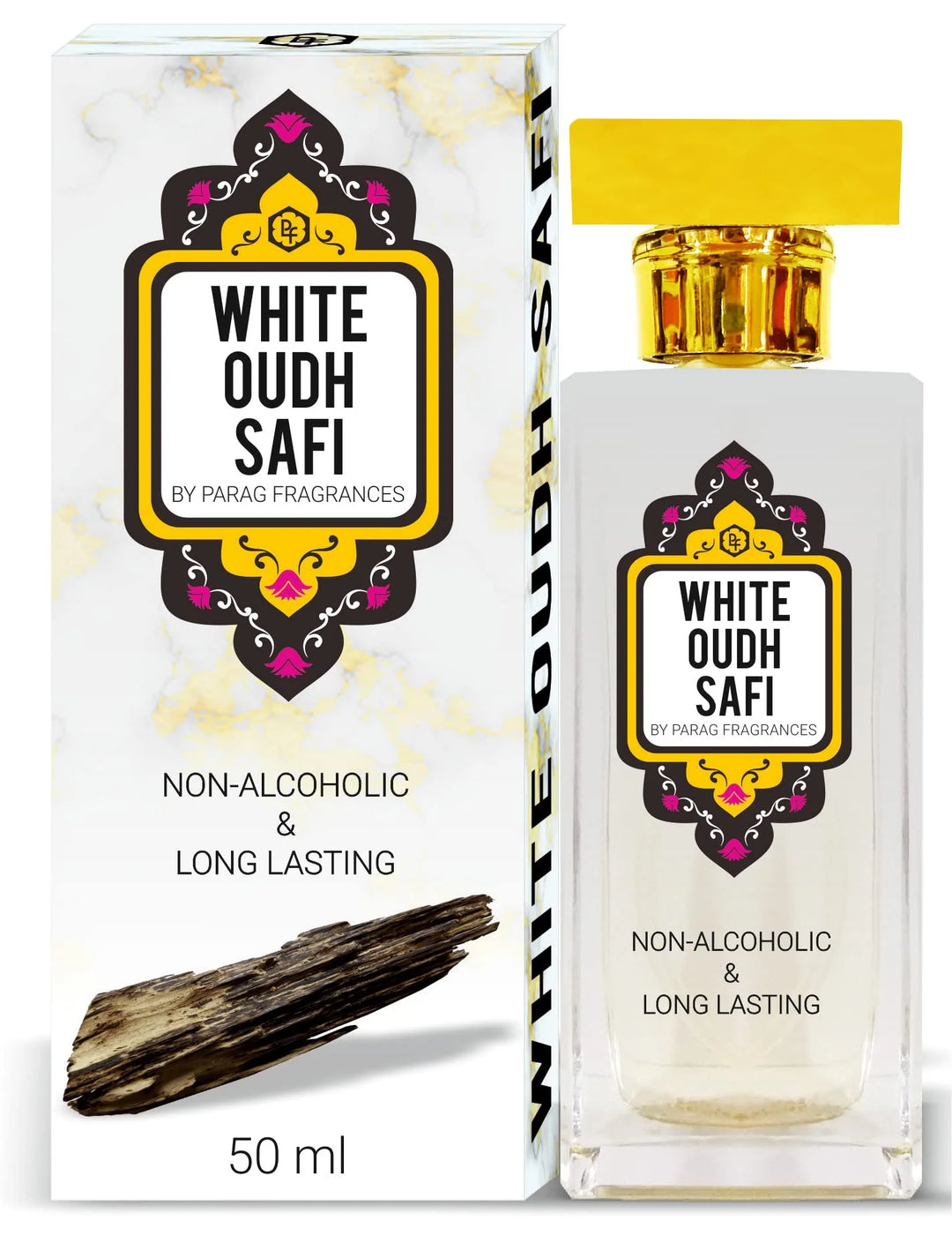 Parag Fragrances White Oud Safa Alcohol Free Perfume Spray, 0% Alcohol & Extreme Long Lasting  For Unisex, 60ml